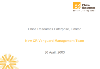 Introduction of new CR Vanguard Management Team- "New CR Vanguard Management Team"
