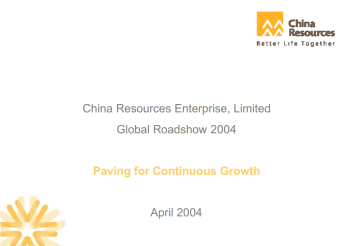 2004 Global Investors Roadshow- "Paving For Continuous Growth"