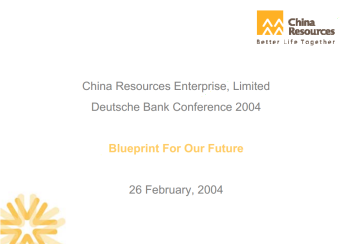 Deutsche Bank Conference 2004- "Blueprint For Our Future"