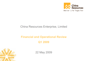 Financial and operational review for Q1 2009
