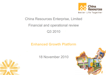 Financial and operational review for Q3 2010