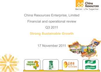 Financial and operational review for Q3 2011