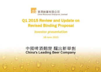 Q1 2015 Review and Update on Revised Binding Proposal